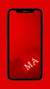 M + A Letters Love Wallpapers