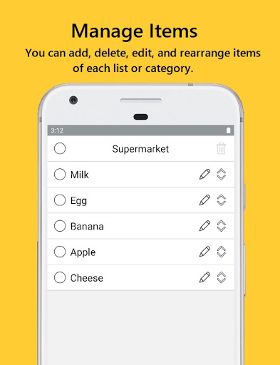 Shopping List | To-do | Check Screen 2