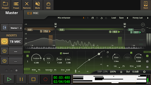 Screenshot of Audio Evolution Mobile TRIAL