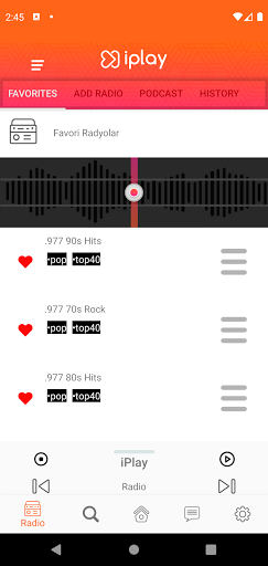 Android application iPlay Music Radio Video Player screenshort