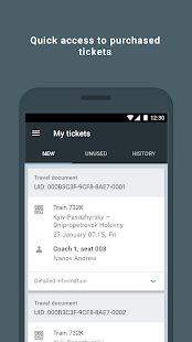 Railway tickets Screenshot