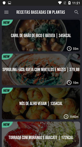 Visualização do aplicativo