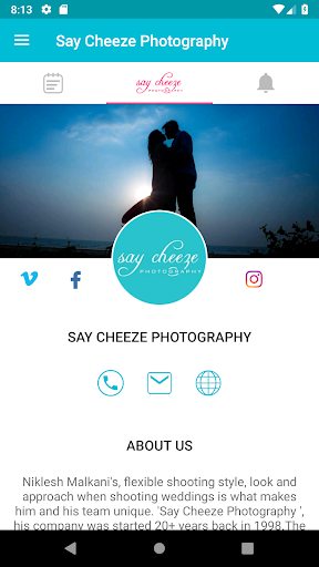 Android application Say Cheeze Photography screenshort