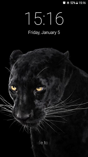 Android application Black Panther Lock Screen screenshort