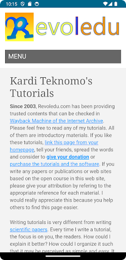 Android application Revoledu Tutorial screenshort