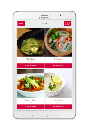 Menulux Tablet Menu Screen 3