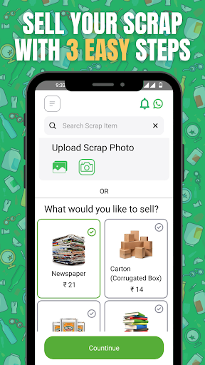 Android application ScrapBazar – Sell Scrap Online screenshort