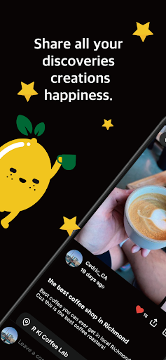 Android application cuplemon. share discoveries screenshort