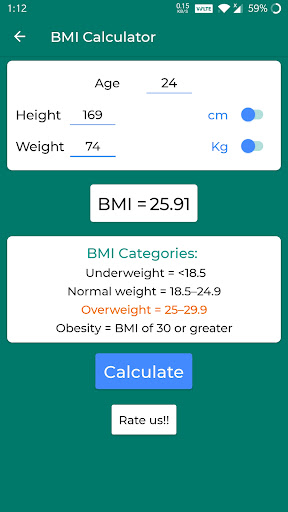BMI Calculator for Indian Screen 2