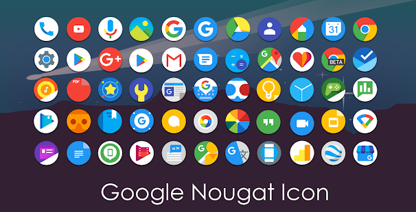 Pixel Nougat - Captura de pantalla del paquete de iconos