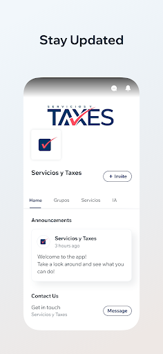Android application Servicios y Taxes screenshort