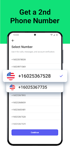 Android application Second Phone Number - 2Number screenshort