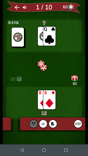 BlackJack: card game Screen 2