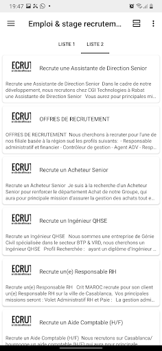Emploi & stage recrutement au Screen 3