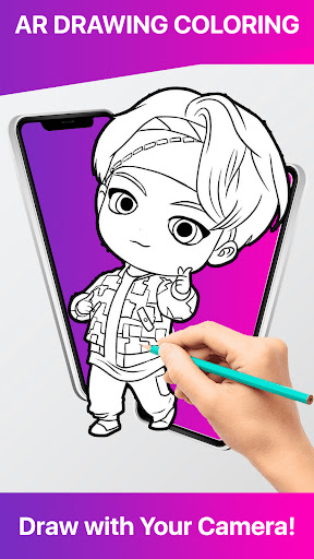 AR Draw Coloring Tiny Tan BTS