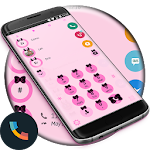 Cover Image of Herunterladen Ribbon Black Pink Kontakte & Dialer Phone Theme 150 APK