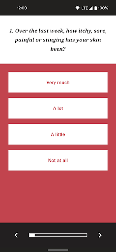 DLQI: The Official App Screen 2