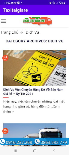 Android application Taxi Tải Giá Rẻ screenshort