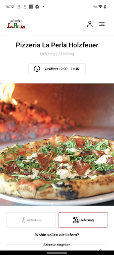 Android application Pizzeria La Perla Holzfeuer screenshort