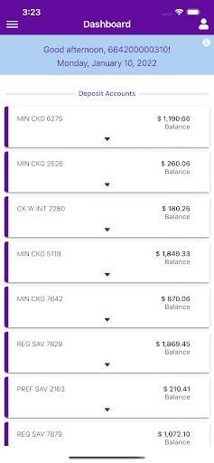 FNBT.COM Mobile Banking Screen 2