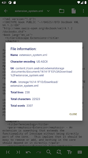 Text editor SimpleEditorLight