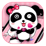 Pink Cute Bowknot Panda Theme icon