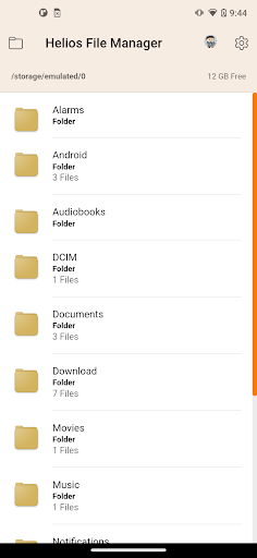 Android application Helios File Manager screenshort