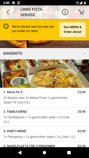 Limes Pizzaservice aalen Screen 3