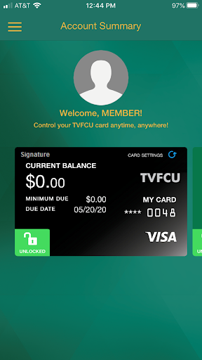 TVFCU Cards Screen 2