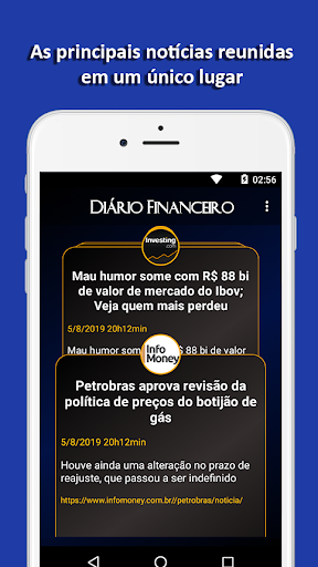 Android application Diário Financeiro screenshort