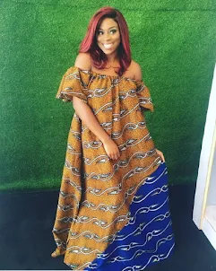African off Shoulder Gown