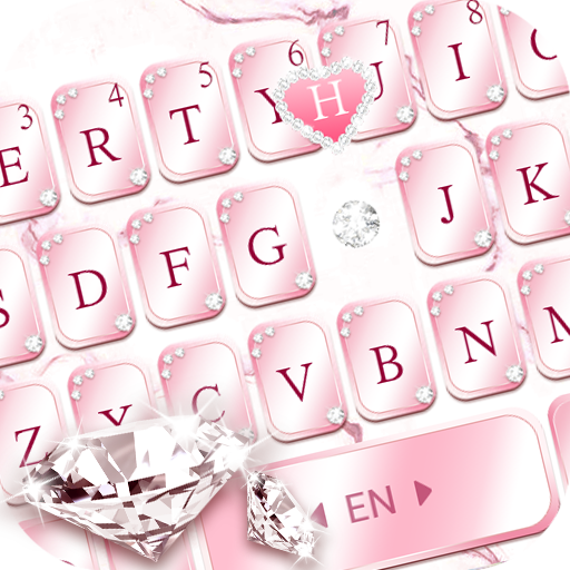 Pink Lovely Diamond Marble Key 1.0 Icon