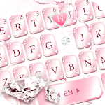 Cover Image of Tải xuống Chủ đề bàn phím đá cẩm thạch màu hồng đáng yêu  APK