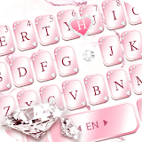 Pink Lovely Diamond Marble Keyboard Theme icon