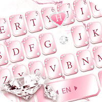 Тема для клавиатуры Pink Lovely Diamond