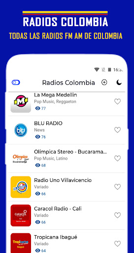 Android application Radios Colombia screenshort
