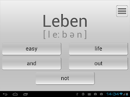 screenshot of Learn most used German words