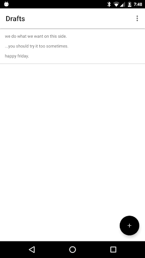 Android application Drafts screenshort