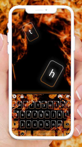 Android application Burn Fire Keyboard Theme screenshort