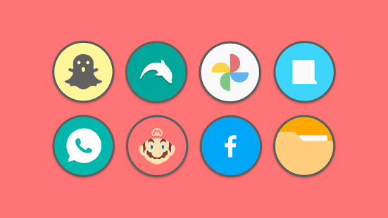 Flat Circle - Icon Pack Capture d'écran