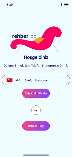 Android application Rehber Koç screenshort