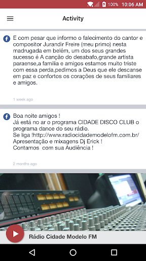Rádio Cidade Modelo FM Screen 2