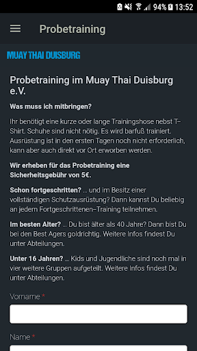 Muay Thai Duisburg Screen 3