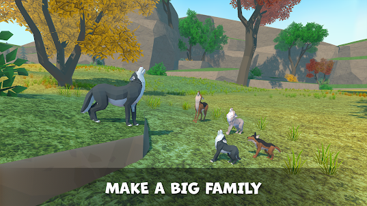 Simulador de família de lobo