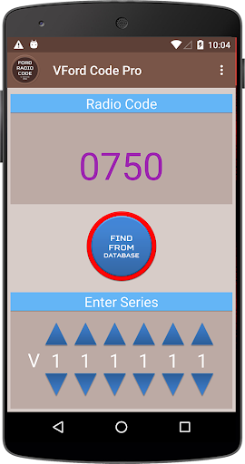 VFord Radio Security Code Pro Screen 2