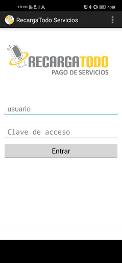 Android application RecargaTodo Servicios screenshort