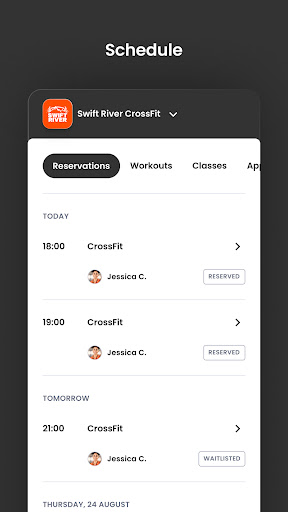 Swift River CrossFit Screen 3