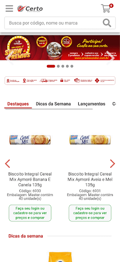Android application Certo Distribuição screenshort