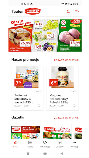 Android application Społem screenshort