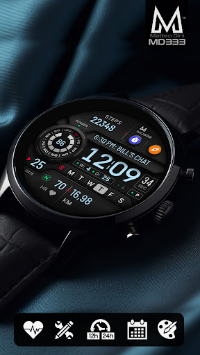 Android application MD333 Digital watch face screenshort